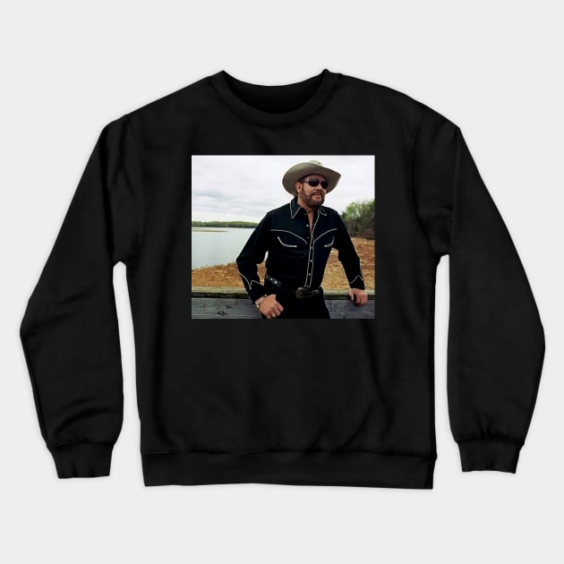 gin2 Hank ger Williams Jr ead tour 2020 Crewneck Sweatshirt by gingerbread37